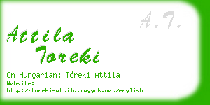 attila toreki business card