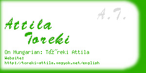 attila toreki business card